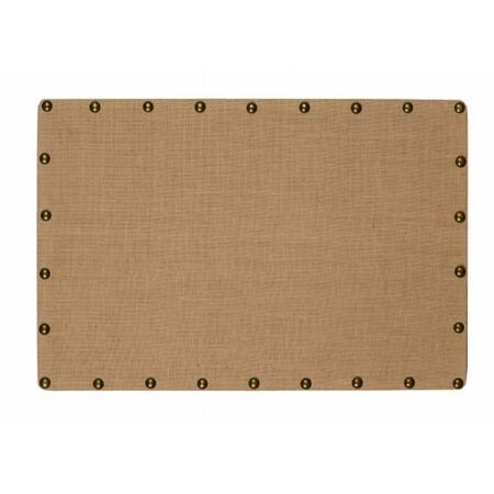 LINON HOME DCOR LinonHomeDecor Burlap Nailhead Corkboard - Medium AMX-NBURL24X36-1